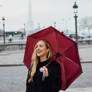 Burgundy opvouwbare micro-paraplu