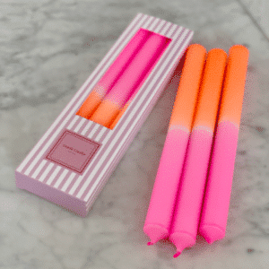 CANDY CANDLE roze en oranje