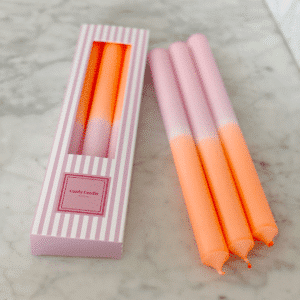 CANDY CANDLE roze en oranje