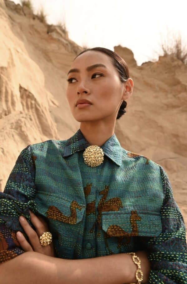Nikko Blue Brooch
