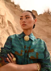 Nikko Blue Brooch